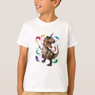 T-shirt Tyrannosaurus Rex dinosaure avec une corne de lico