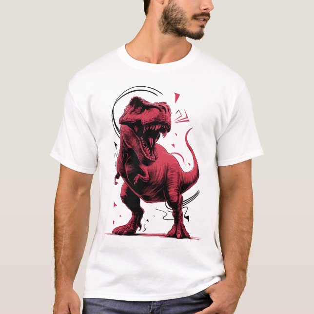 T-shirt tyrannosaurus, tyrex dinosaure (Devant)