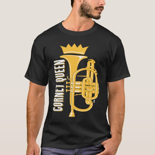 T-shirt u201CCORNET QUEENu201D cornet fille cornet femelle (Devant)