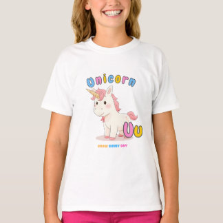 T-shirt “U is for Unicorn” Alphabet Tee – Grow Every Day