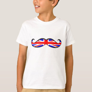 T-shirt U.K. Moustache de drapeau