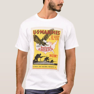 T-shirt U.S. Les marines défendent l'Amérique