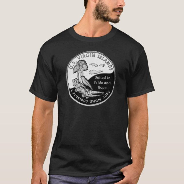 T-shirt U.S. Quart d'état des Îles Vierges (Devant)