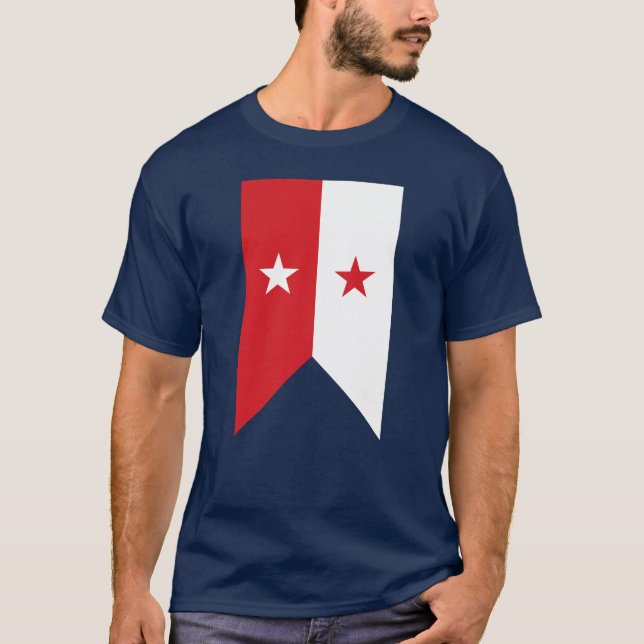 T-shirt U.S. Verticale de fanion de Guidon de cavalerie - (Devant)