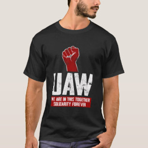 T-shirt Uaw On Strike Red Tee Syndicat Syndicat De L'Auto 