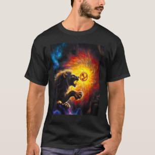 T-shirt ÜBERMENSCH LION vs Dragon Nietzche impressionnoni