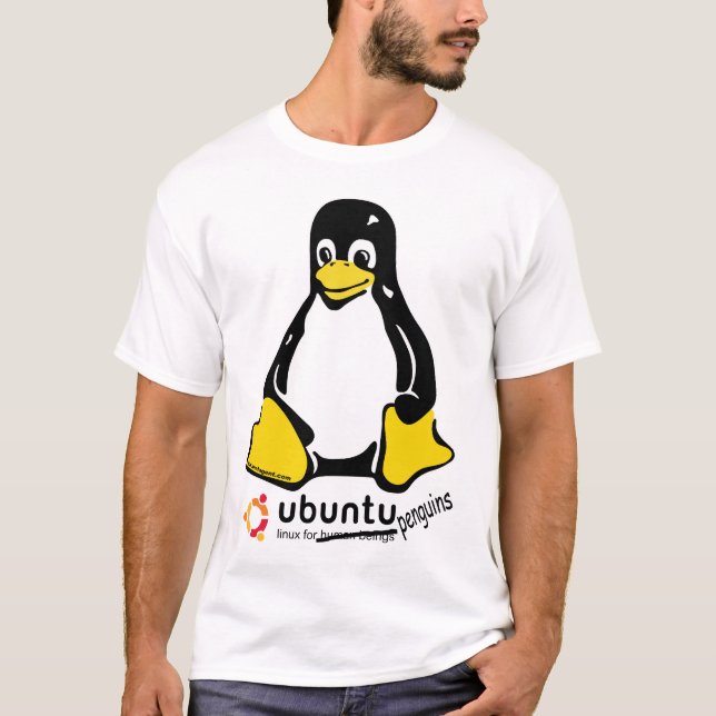 T-shirt Ubuntu-Linux pour des pingouins (Devant)