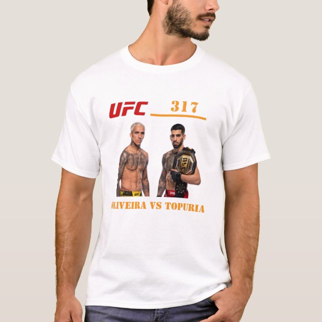 T-shirt UFC 317, Oliveria vs Topuria (Devant)