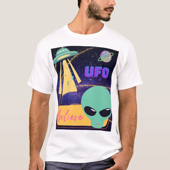 T-shirt ufo cru (Devant)