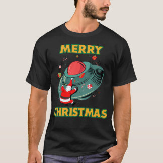 T-shirt Ufo Père Noël Crazy Père Noël Wild Père Noël Funny