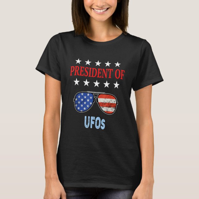 T-shirt Ufos Accessories  Usa Flag Ufos Saying (Devant)