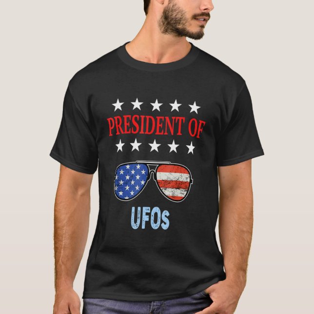 T-shirt Ufos Accessories  Usa Flag Ufos Saying (Devant)