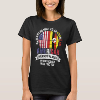 T-shirt Ugandan American We know Places where Country Ugan