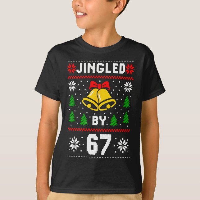 T-shirt Ugly Christmas 67 Meme Design Funny Six Seven Hand (Devant)