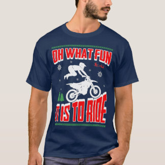 T-shirt Ugly Christmas Dirt Bike Motocross Xmas 