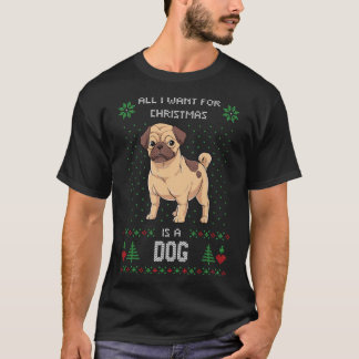 T-shirt Ugly Christmas Sweater Pug Ugly Sweater Dog 