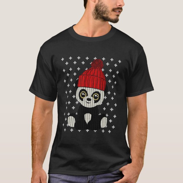 T-shirt Ugly Panda Bear Santa X-Mas (Devant)