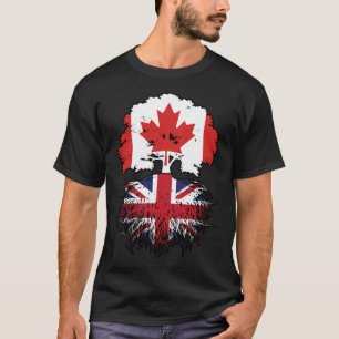 T-shirt UK British Canadian Canada Tree Roots