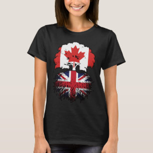 T-shirt UK British Canadian Canada Tree Roots
