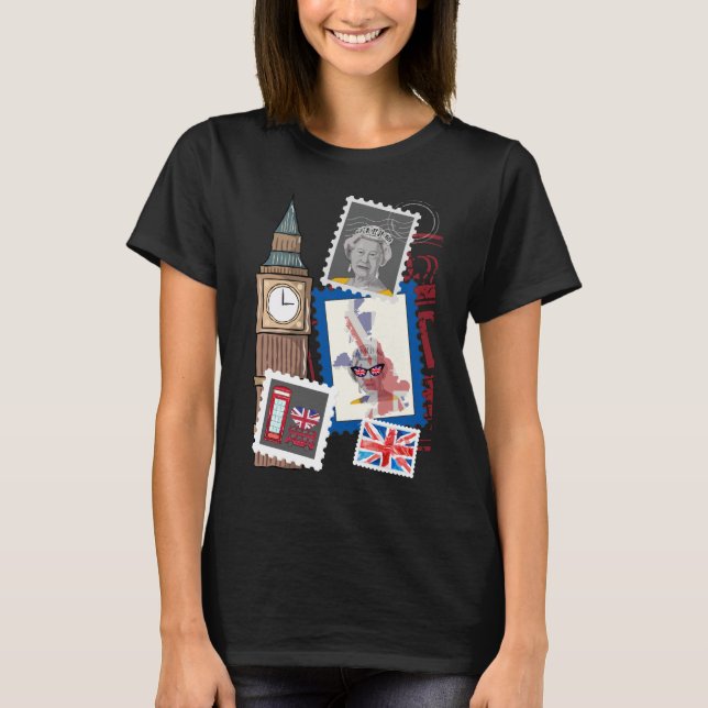 T-shirt UK Travel London Tourist Souvenir, Big Ben (Devant)