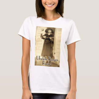 T-shirt Uke Banjos Rock Ladies à manches longues légères T