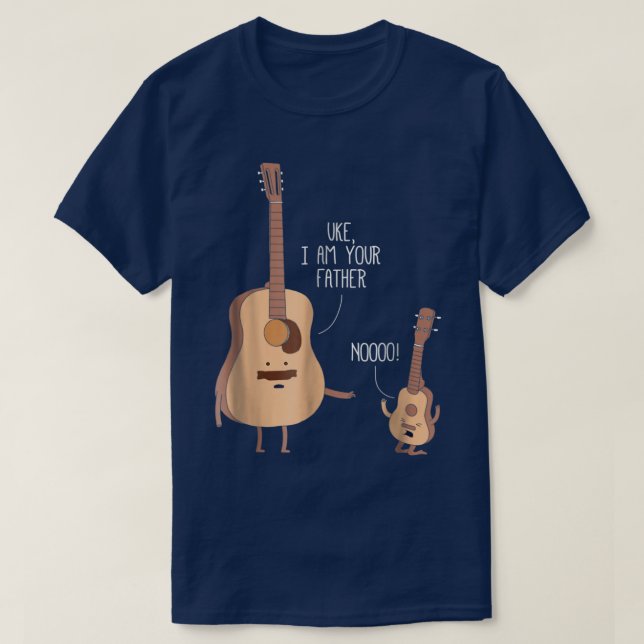 T-shirt Uke I Am Your Father Ukulele Guitar Music 2976 (Design devant)