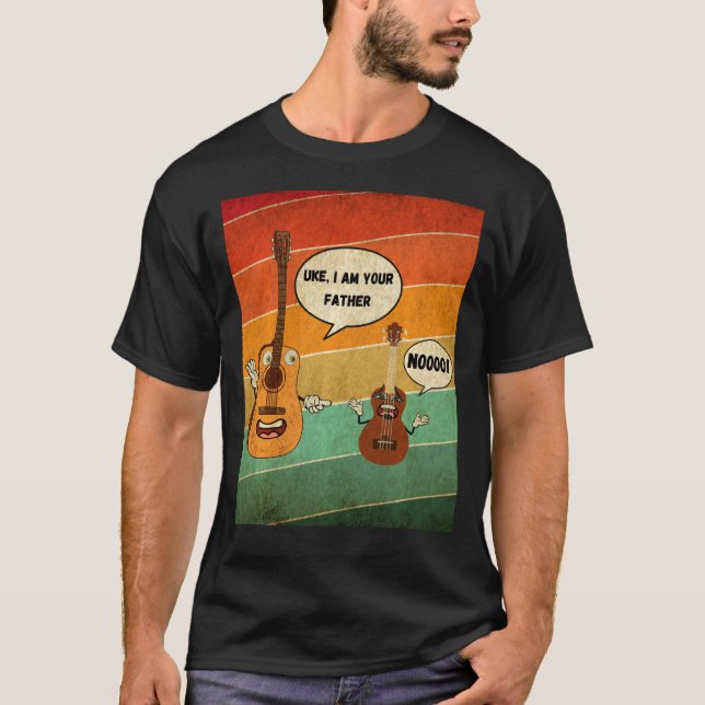 T-shirt Uke Je Suis Ton Père Funny Ukulele Guitare Musique (Devant)