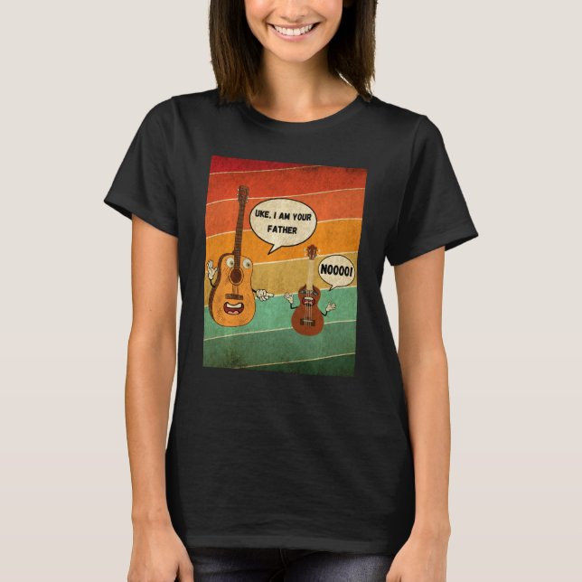 T-shirt Uke Je Suis Ton Père Funny Ukulele Guitare Musique (Devant)