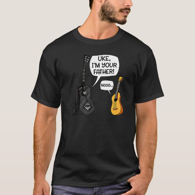 T-shirt Uke Je Suis Ton Père Ukulele Guitare Musique (Devant)