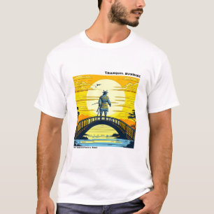 T-shirt Ukiyo-e bois jaune et noir nature