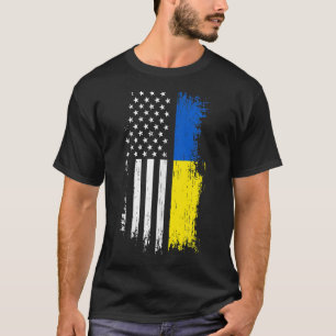 T-shirt Ukraine Américain Drapeau T Chemise - Fierté Ukrai