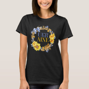 T-shirt Ukraine Blé Tournesol Fleur sauvage Wreath