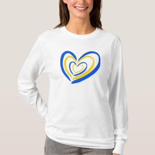 T-shirt Ukraine bleue et jaune Inspirations Paix pas de gu