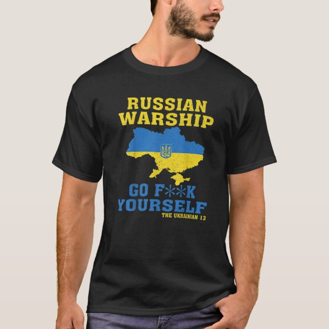 T-shirt Ukraine Carte Drapeau Couleurs Gloire À L'Ukraine  (Devant)