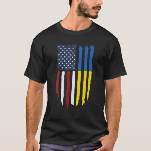 T-shirt Ukraine drapeau américain Ukraine Amérique racin