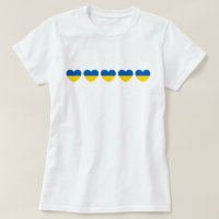 Ukraine Drapeau cinq Coeurs bleu et jaune