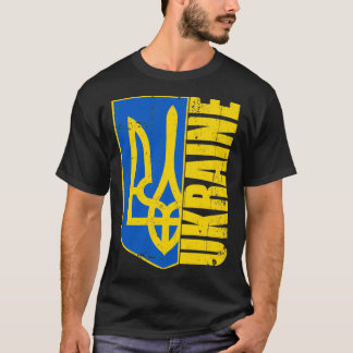 T-shirt Ukraine Drapeau de crête