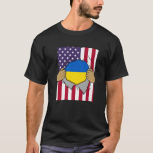 T-shirt Ukraine Drapeau intérieur de moi Accueil Fierté Uk
