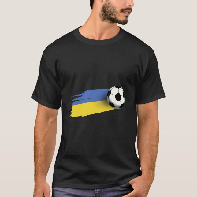 T-shirt Ukraine Drapeau Jersey Ukrainienne Soccer Team Ukr (Devant)