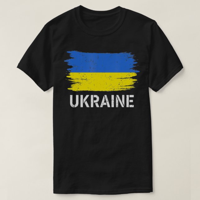 T-shirt Ukraine Drapeau Marchandises Pour Ukrainiens, Amér (Design devant)