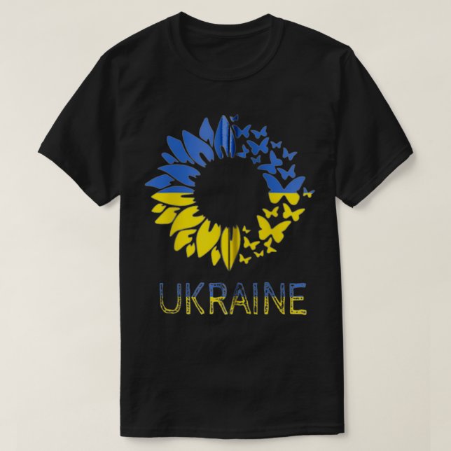 T-shirt Ukraine Drapeau Tournesol, soutien ukrainien Lover (Design devant)