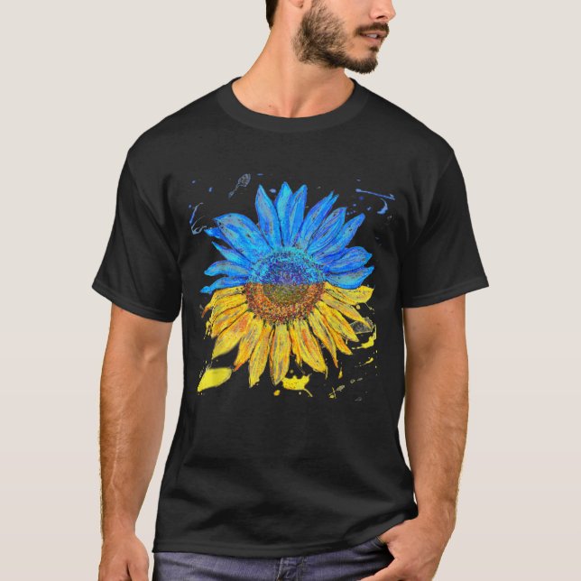 T-shirt Ukraine Drapeau Tournet Vintage (Devant)