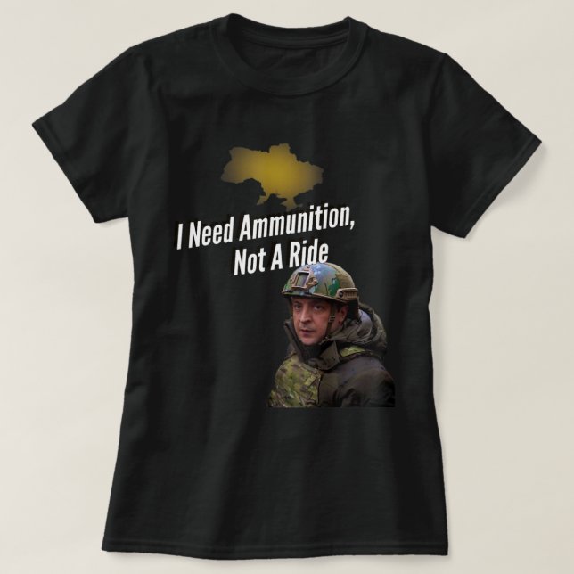 T-shirt Ukraine Drapeau ukrainien Volodymyr Zelensky.png (Design devant)