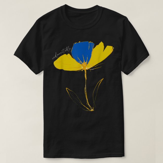 T-shirt Ukraine 'Indomptable', esprit ukrainien invincible (Design devant)