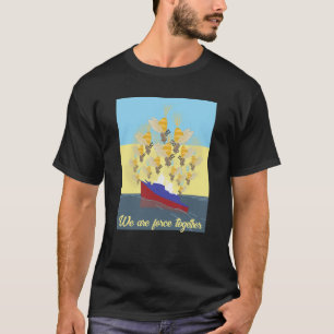 T-shirt Ukraine "jaune bleu" coloré
