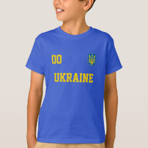 T-shirt Ukraine Nom Et Numéro Personnalisés Football Jerse