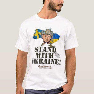 T-shirt Ukraine Suède Zelensky Debout avec l'Ukraine
