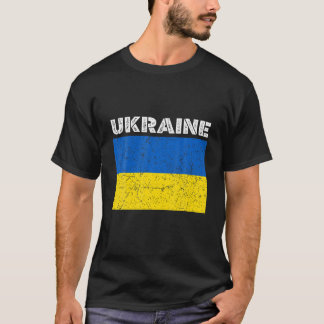 T-shirt Ukraine Vintage drapeau ukrainien