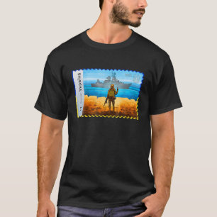 T-shirt Ukraine vintage Timbre de l'armée de la fierté du 