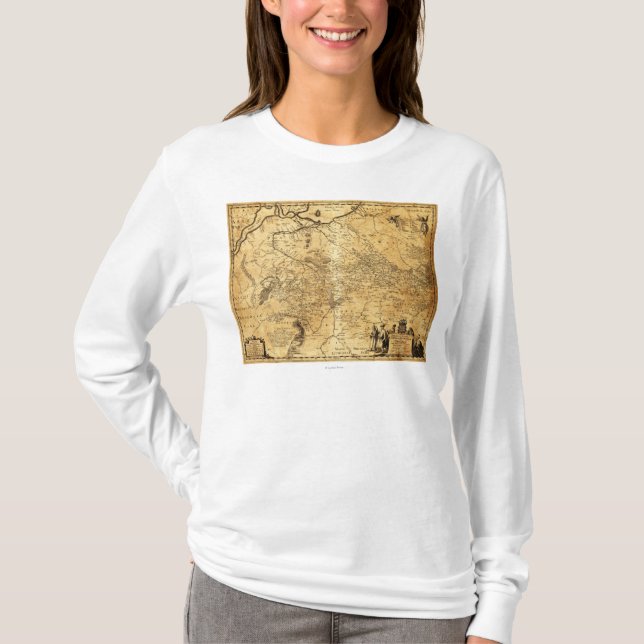T-shirt UkrainePanoramic MapUkraine (Devant)
